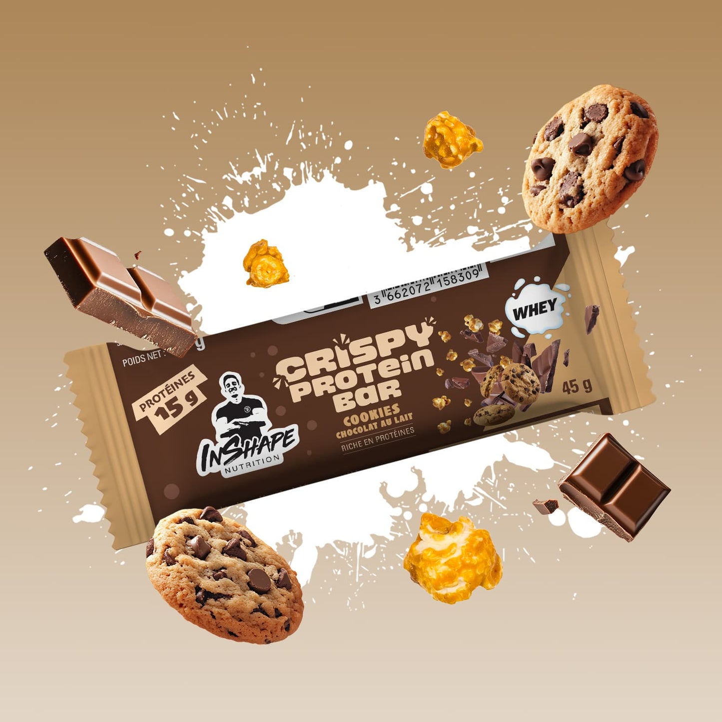 Crispy Protein Bar 45g (Boite de 10)